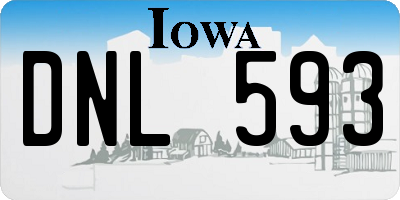 IA license plate DNL593