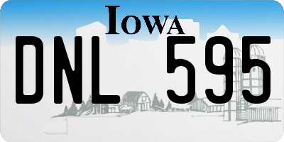 IA license plate DNL595
