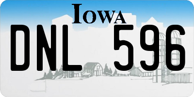 IA license plate DNL596