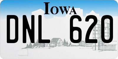 IA license plate DNL620
