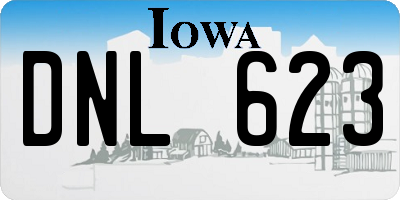 IA license plate DNL623