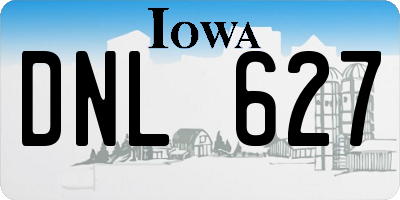 IA license plate DNL627