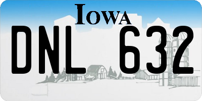 IA license plate DNL632
