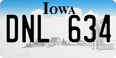 IA license plate DNL634