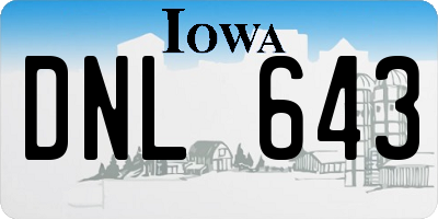 IA license plate DNL643