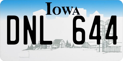 IA license plate DNL644