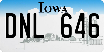 IA license plate DNL646