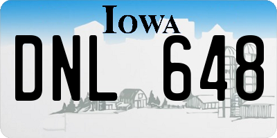 IA license plate DNL648