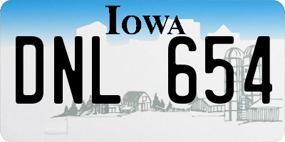 IA license plate DNL654