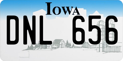 IA license plate DNL656