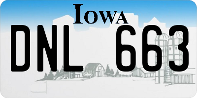IA license plate DNL663