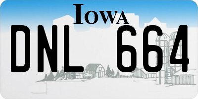 IA license plate DNL664