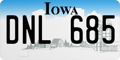 IA license plate DNL685