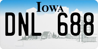IA license plate DNL688