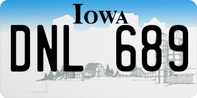 IA license plate DNL689
