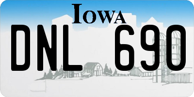 IA license plate DNL690