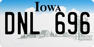 IA license plate DNL696
