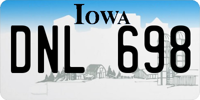 IA license plate DNL698