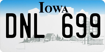 IA license plate DNL699