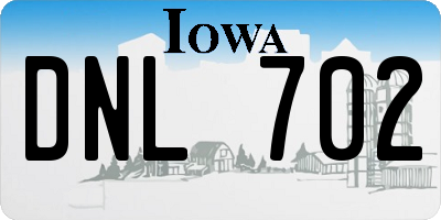 IA license plate DNL702