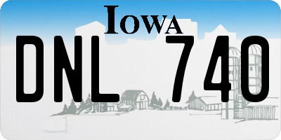 IA license plate DNL740