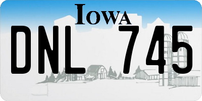 IA license plate DNL745