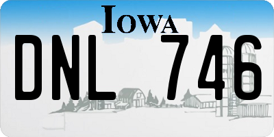 IA license plate DNL746