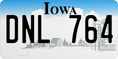 IA license plate DNL764