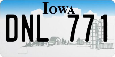 IA license plate DNL771