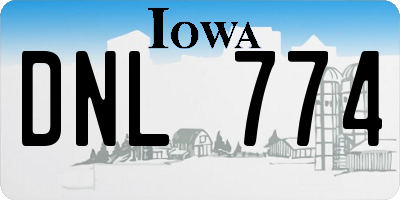 IA license plate DNL774