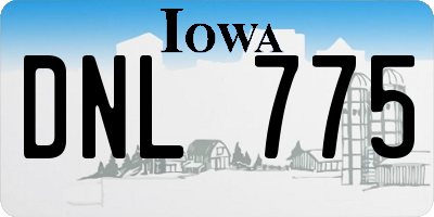 IA license plate DNL775
