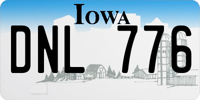 IA license plate DNL776
