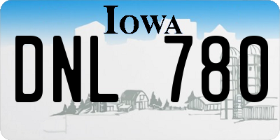 IA license plate DNL780