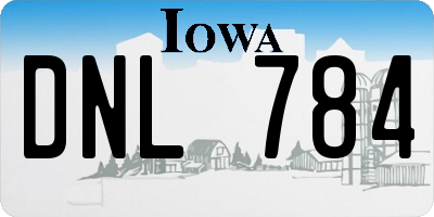 IA license plate DNL784