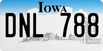 IA license plate DNL788