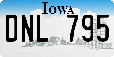 IA license plate DNL795