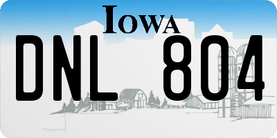 IA license plate DNL804