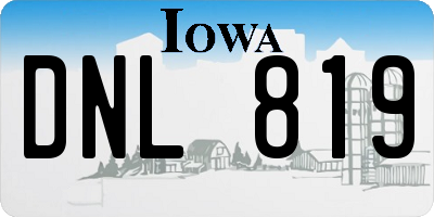 IA license plate DNL819