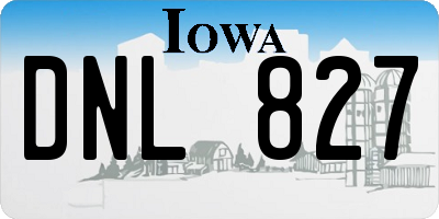 IA license plate DNL827