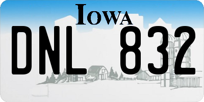 IA license plate DNL832