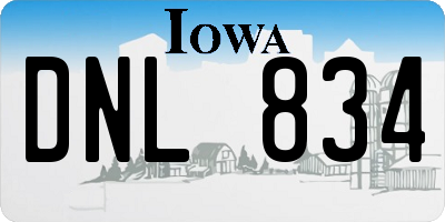 IA license plate DNL834