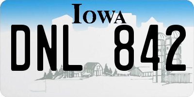 IA license plate DNL842