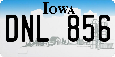 IA license plate DNL856