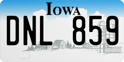 IA license plate DNL859