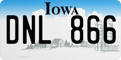 IA license plate DNL866