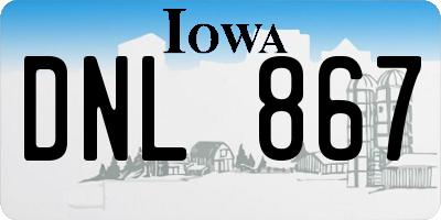 IA license plate DNL867