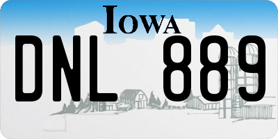 IA license plate DNL889