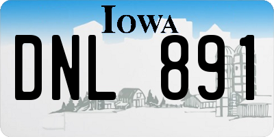 IA license plate DNL891