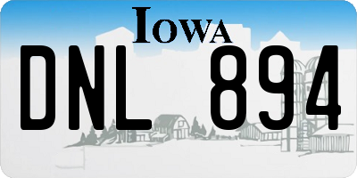 IA license plate DNL894