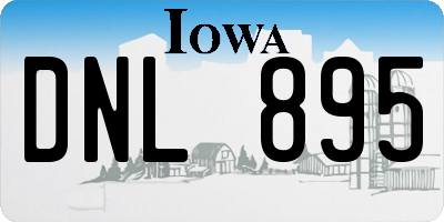 IA license plate DNL895